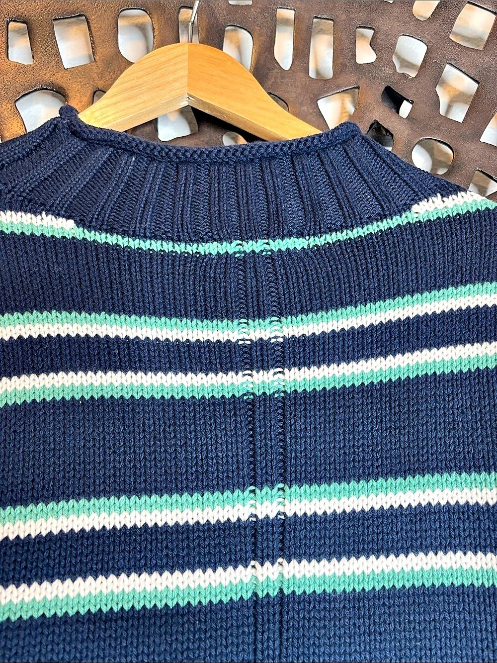 J.Crew Striped Cotton Rollneck Sweater Size XS - Picture 8 of 12